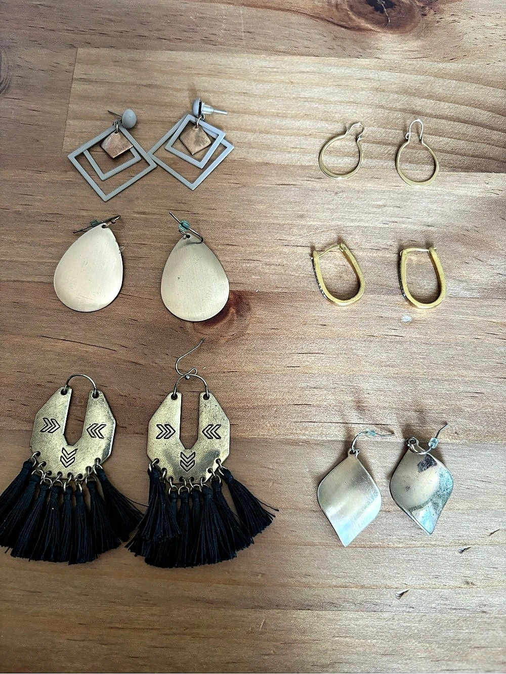Mixed Earring Lot Gold Black